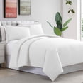 thumbnail image 3 of 800 Thread Count 100% Egyptian Cotton 3 Piece Duvet Set with Zipper Closure & Corner 3 Pc Duvet Set Solid Pattern, 3 of 4