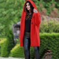 thumbnail image 1 of Cardigan Long Ample Uni à Manches Longues pour Femmes avec Capuchon, 1 of 7