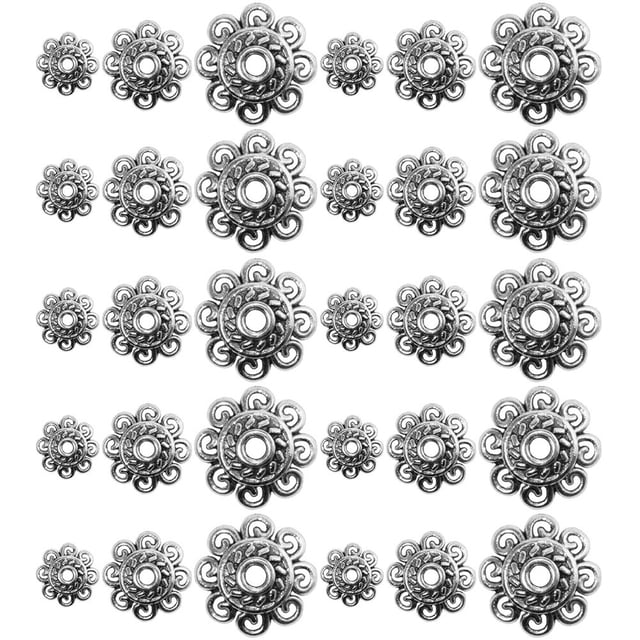 300Pcs Flower Bead Caps Alloy Ends Spacer Beads Jewelry DIY Craft Making