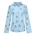 thumbnail image 4 of Pompotops T-shirt à Manches Longues Décontracté Imprimé Mode pour Femmes Blouse en Lin en Solde, 4 of 7