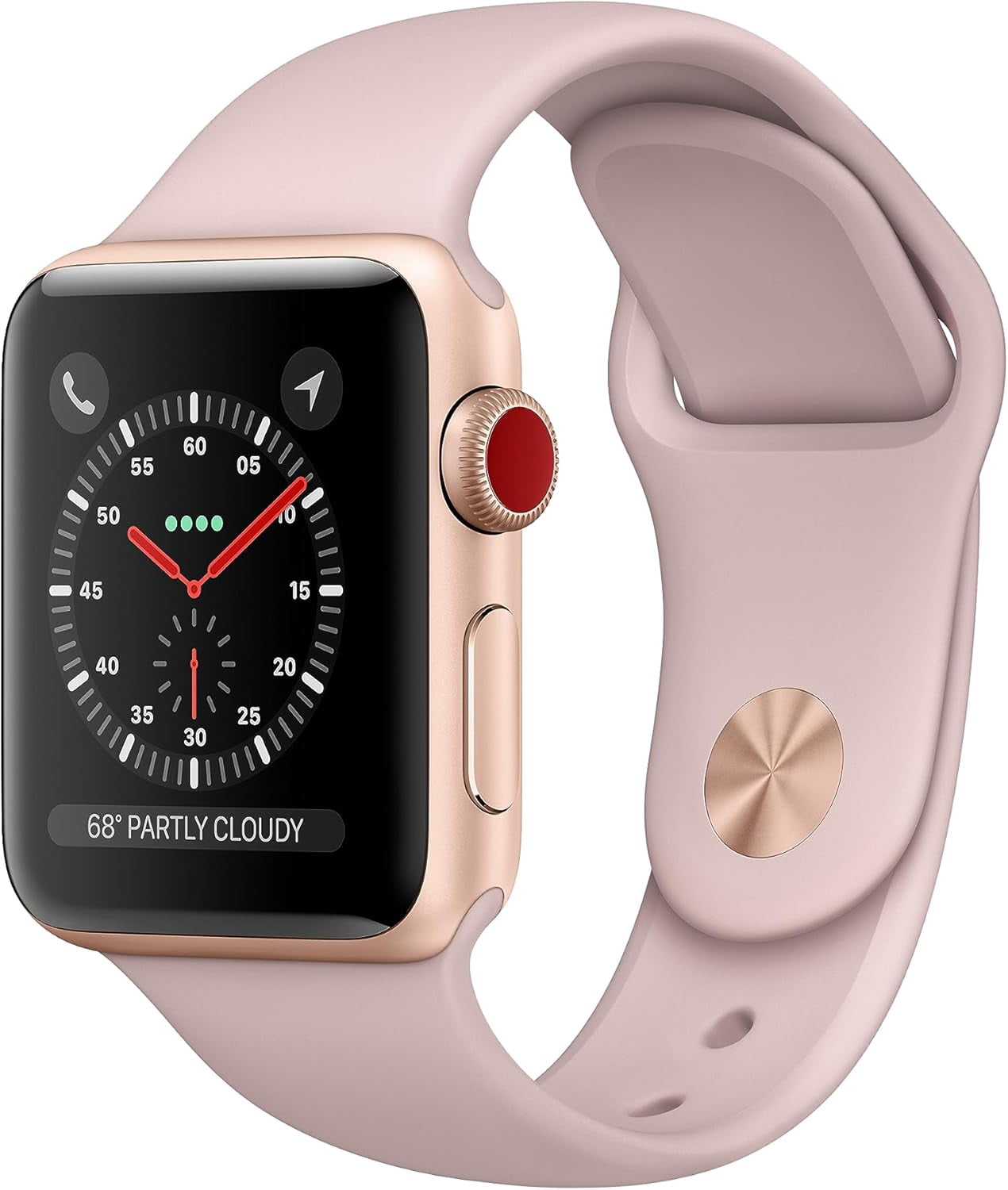 Refurbished Apple Watch Series 3 Aluminum 38mm A1858 (GPS Only, No Cellular) Gold (Grade B)