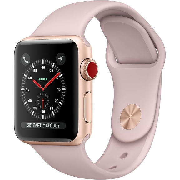 Refurbished Apple Watch Series 3 Aluminum 42mm A1859 (GPS Only, No Cellular) Gold (Grade A)