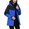 thumbnail image 3 of Sentmoon Women Jackets Oversized Long Sleeve Coats for Women Zipper Color Block Windproof Waterproof Women Hoodies with Pockets Fall and Winter Stylish for Sports, 3 of 9