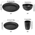 thumbnail image 3 of CaiYueKe Wheat Straw Dinnerware Set of 16 Shatterproof Plates Bowls Cups Microwave Dishwasher Safe Reusable Eco Friendly Plastic Tableware for Kitchen Home Use, 3 of 7