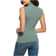 thumbnail image 5 of tarylea Womens Sleeveless Tops Plus Size High Neck Tank Tops Slim Fitted Undershirt Basic Layer Tees, 5 of 5