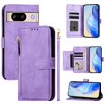 thumbnail image 2 of Google Pixel 8 5G Case ,Zipper Handbag Wallet Leather Cover with Crossbody Detachable Lanyard Strap, 2 of 5