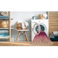 thumbnail image 2 of Ahgly Company Tapis Rond Lavable en Machine Intérieur Transitionnel Rouge Framboise, 3 Pieds Rond, 2 of 7