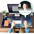 thumbnail image 4 of Large Mouse Pad 31.4 x 15.7inches 3mm XXL Extended Gaming Mouse Pad Mat with Non-Slip Base Stitched Mousepad for Computer,Office,Keyboard and Laptop-Mountain Star，Waterproof Desk Mat, 4 of 5