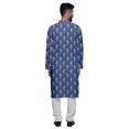thumbnail image 3 of Atasi Printed Designer Rayon Button Down Casual Kurta With Pajama For Men, 3 of 4