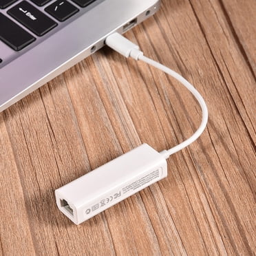 Adaptateur USB-C vers Ethernet, Adaptateur Usb 3.1 Type C vers RJ45 Ethernet vers Usb-C USB vers Ethernet avec Convertisseur d'Adaptateur LAN Ethernet 100 Mbps pour Ordinateur Portable