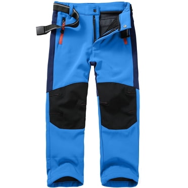 PMVFHDE Kids Clothes Children's Softshell Ski Trousers Lined Cargo Trousers Thermal Trousers Boys Girls Snow Trousers Winter Outdoor Trousers Hiking Trousers Boys Pants Blue,L