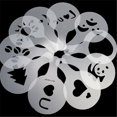 thumbnail image 1 of 16Pcs Plastic Cappuccino Coffee Foam Spray Template Stencils DIY Decorating Coffee Printing Mold, 1 of 4