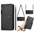 thumbnail image 3 of iPhone 15 Plus Case ,Zipper Handbag Wallet Leather Cover with Crossbody Detachable Lanyard Strap, 3 of 5