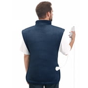 MaxKare Extra Large Flannel Heating Pad with 4 Heat Settings & Auto Shutoff for Full Body Stress Relief, Navy Blue, One Size (24"x40")