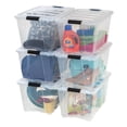 thumbnail image 2 of IRIS 51 L Clear Plastic Storage Box with Latches 6 Pack, 2 of 9