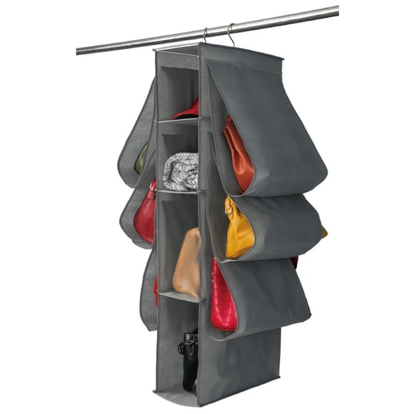 EGNMCR Organisateurs et Rangement de Garde-Robe, Malles de Rangement et Sac Organisateur de Sacs à Main Articles pour la Maison Non Tissé 10 Poches Sac de Rangement Suspendu pour Garde-Robe Organisateur de Rangement