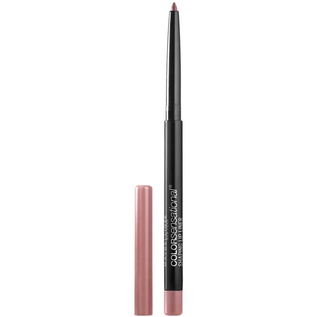 Maybelline New York Color Sensational® Crayon Contour des Lèvres Sculptant en Forme de Crayon Rétractable avec Baril Noir et Capuchon et base Rose mauve, Doté d'Un Embout de Crayon Contour des Lèvres Rose Doux pour un Contour des Lèvres Précis et une Définition Longue Tenue, Adapté à la Coordination avec des Couleurs de Lèvres Assorties.