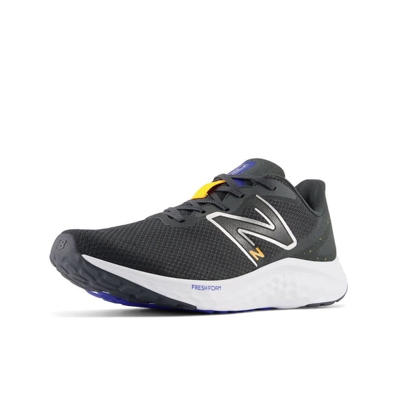 New Balance Men's Fresh Foam Arishi V4 Running Shoe, Blacktop/Hot Marigold, 10 X-Wide