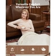 thumbnail image 3 of Thick Tufted Sherpa Electric Blanket - Heated Throw 50x60 Inches - 10 Heat Levels, 10-Hour Timer, ETL Certified, Fast Heating, Machine Washable, Light Beige, 3 of 8