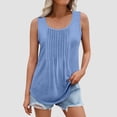 thumbnail image 2 of AherBiu Débardeurs Grande Taille pour Femmes Sans Manches Ample Confortable Camisole Été Décontractée Froncée, 2 of 6