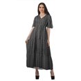 thumbnail image 1 of Moomaya Robes d'Été Imprimées à Manches Courtes pour Femmes, Tenue de Fête Décontractée, 1 of 4