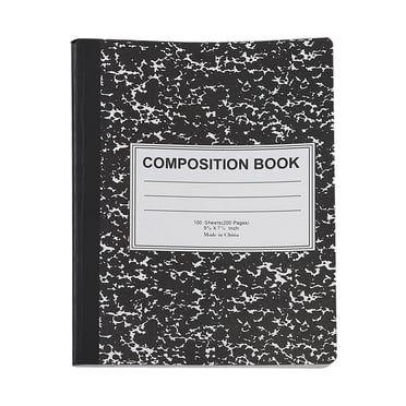 Riforla Composition Notebooks Composition Notebook Wide Ruled Notebook with Double Sheets 200 Pages (100 Sheets) Binding Cover Back to School Supplies Assorted Colors Notebook