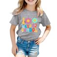 thumbnail image 4 of FhsagQ le 7 Juillet Garçon et Fille Mode Décontractée Imprimé Col Rond Ample Manche Courte T-Shirt Haut Filles Printemps le 7 Juillet T-Shirts Taille 8-9 Pâques Gris 10-11 Ans, 4 of 4