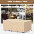 thumbnail image 4 of Gymax Patio Table Set Cover Outdoor Furniture Cover w/ Padded Handle & Click-Close Straps, 4 of 9