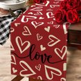 thumbnail image 4 of Boovnll Valentines Day Table Runner, 13x35" Valentine's Day Printing Table Runner, Valentines Table Runner for Holiday Kitchen Dining Table, Party Decor, Valentines Day Decorations, 4 of 6