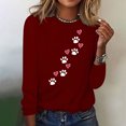 thumbnail image 1 of XZNGL Womens Printed Round Neck Pullover Long Sleeved Casual Womens, 1 of 1