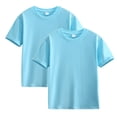 thumbnail image 2 of Plebaso Lot de 2 T-Shirts pour Enfants en Coton à Manches Courtes T-Shirts Basiques Décontractés à Col Rond T-Shirts Unis pour Garçons Filles, 2 of 6