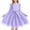 Purple, variant on Tauxra Long Summer Dress with Sleeves and Round Neck, Princess Party Dress for Women, Solid Color Mesh Long Sleeve Dress for Special Occasion