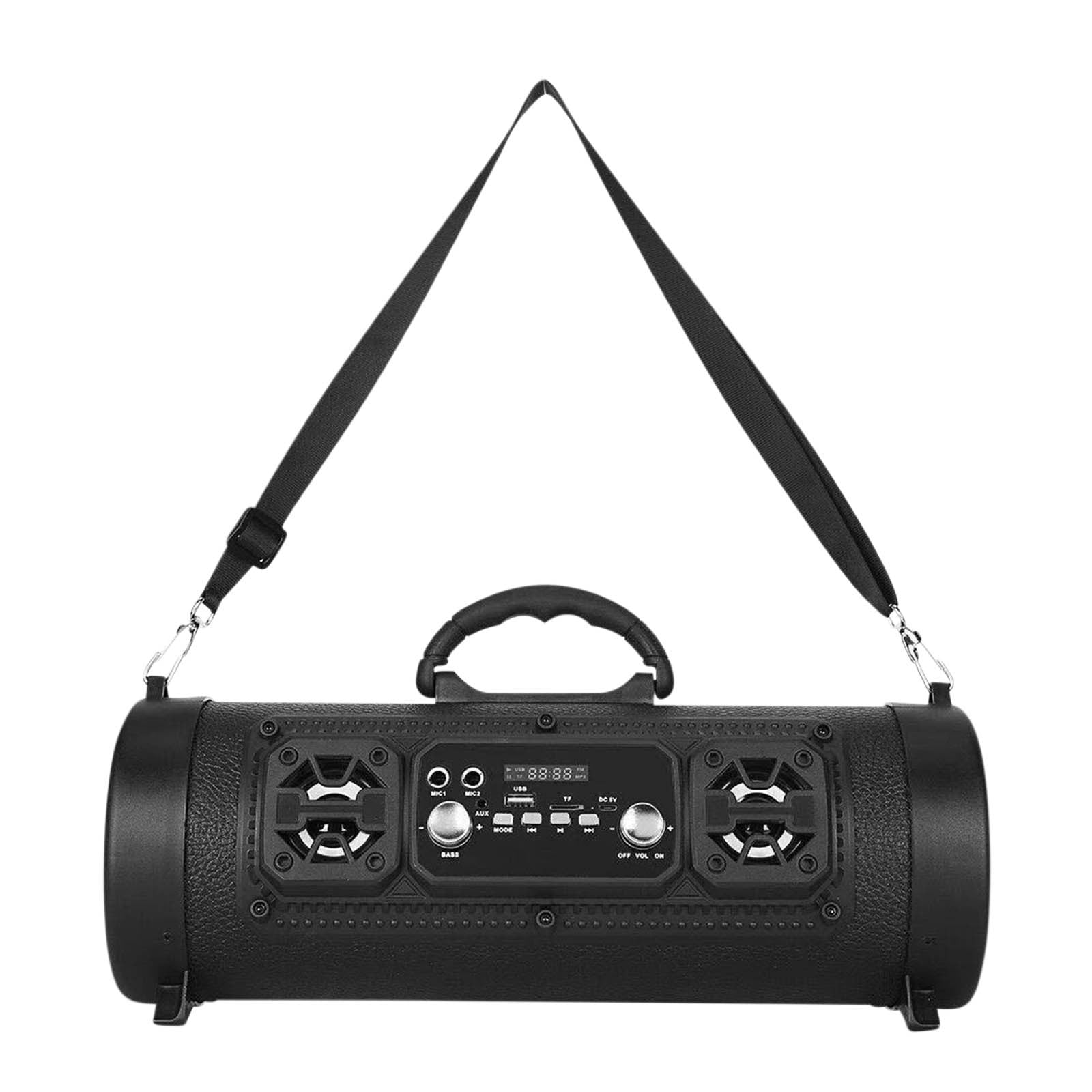 EGNMCR Sound Machine Bluetooth Speakers, 15W Outdoor Portable Bluetooth Speaker Subwoofer LED Light MultiFunction Card Microphone Sound With Subwoofer, FM Radio Wireless Speakers
