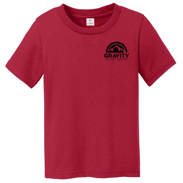 Gravity Outdoor Co. Chemise de Voyage pour Tout-Petit, Rouge Noir 3T