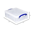 thumbnail image 2 of Really Useful Box Stackable 8.1 Liter Plastic Storage Container Bin with Snap Lid & Built-in Clip Lock Handles for Home & Office, 2 of 6