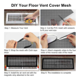 thumbnail image 2 of 400X300mm DIY Floor Register Vent Cover, 2Pack PVC Magnetic Vent Cover Floor Register Trap AC Screen Mesh, 2 of 6