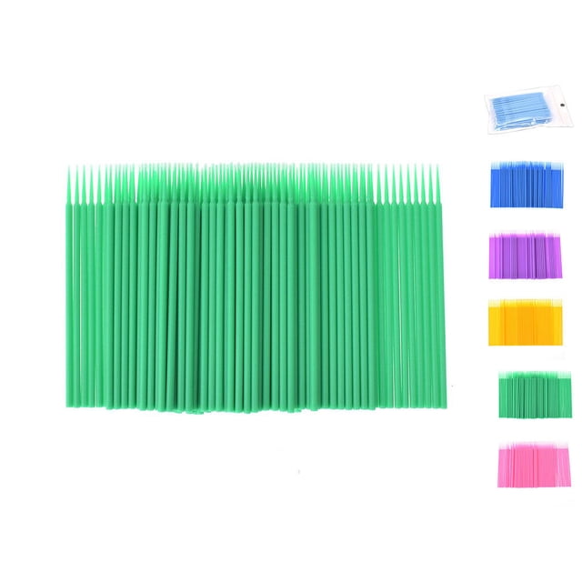 100pcs Double Head Disposable Swab Fiber Buds Swab Double Plastic Sticks Eyebrow Eyelash Make Up Tools