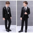 thumbnail image 4 of LUOGENLI Shirts for Boys Midi Length Easter Elegant Boys' Red Sequin Jacket for Weddings Parties and Shirts for Boys 2025 under 20 Black Size 9-12 Years, 4 of 5