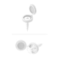 thumbnail image 2 of White Plastic M5 Screw Hole Caps - Decorative & Protective Furniture Screw Covers for Wardrobes & Cabinets, Easy Self-Tapping Installation, Durable Cross Pattern Design (Pack of 100), 2 of 6