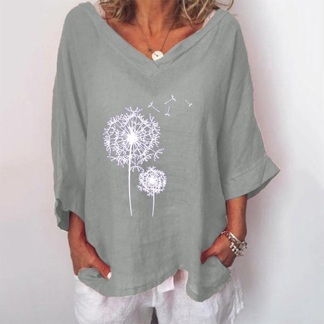 Women's Summer Cotton Linen Tops Ruffle Short Sleeve Tshirt Solid Color V Neck Irregular Blouse Casual Loose Fit Tee