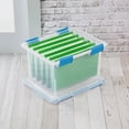 thumbnail image 4 of Sterilite 32 Qt Clear Stacking Storage Container with Gasket Lid, 16 Pack, 4 of 12