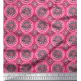 thumbnail image 1 of Soimoi Velvet Fabric Floral Block Print Fabric by The Yard 58 Inch Wide, 1 of 3