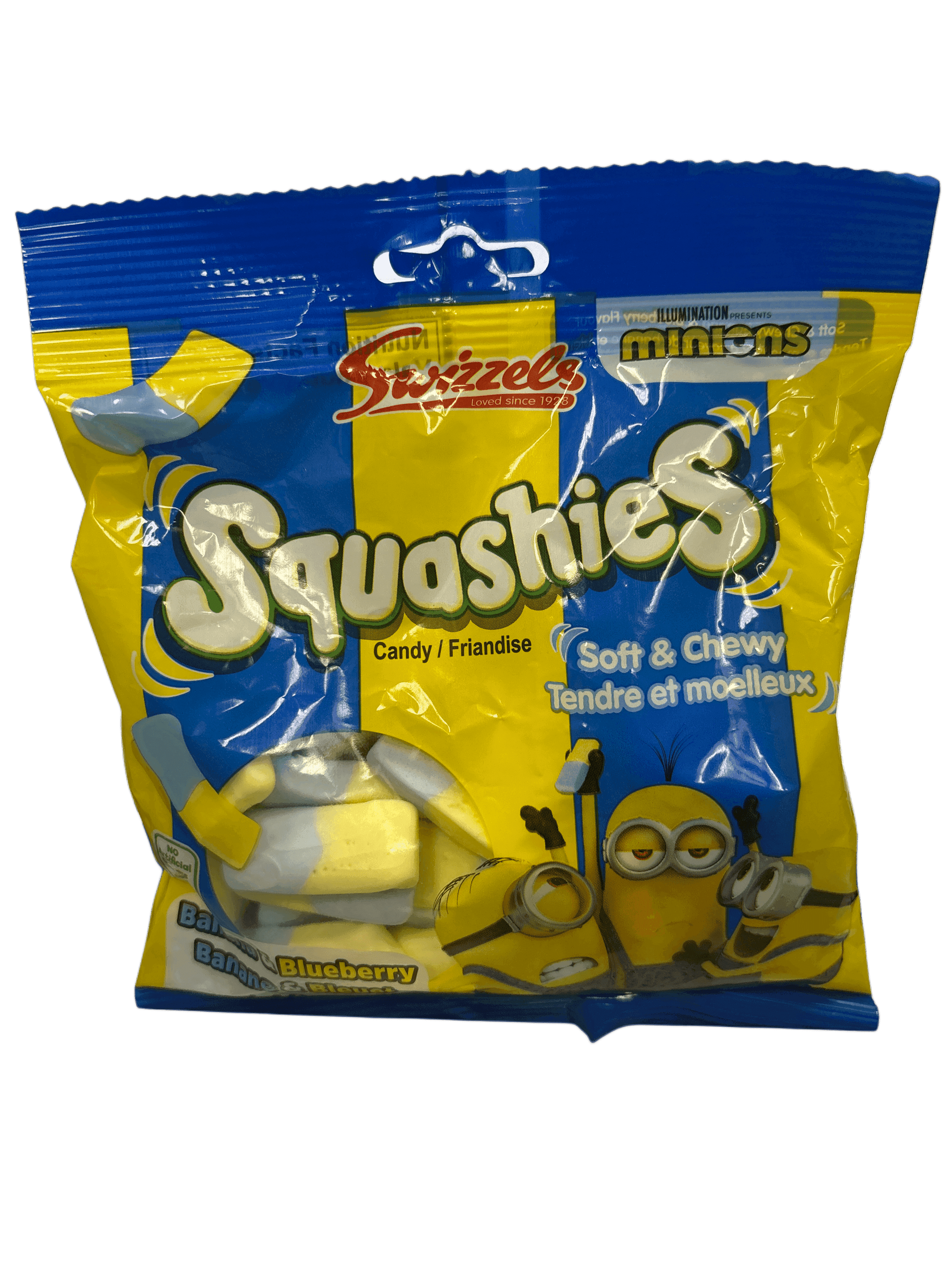 Squashies Soft & Chewy Minions Banana & Blueberry 140G