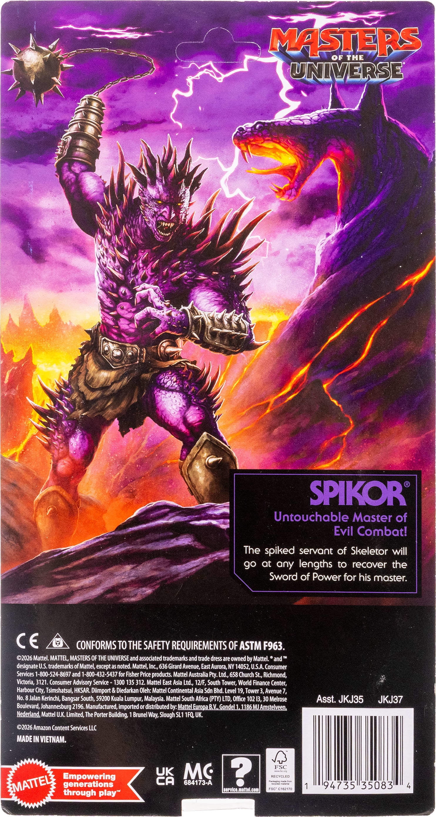 Figurine articulée Spikor Origins Masters of the Universe, méchant du film de 2026 de 14 cm