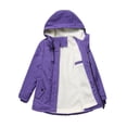 thumbnail image 3 of Innerwin Manteau à Capuche pour Femmes Veste à Cordon Manches Longues Boutons Violet P, 3 of 5