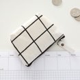 thumbnail image 2 of Porte-monnaie en Coton et Lin à Carreaux Porte-Monnaie Porte-Monnaie Mini Pochette de Rangement, 2 of 9