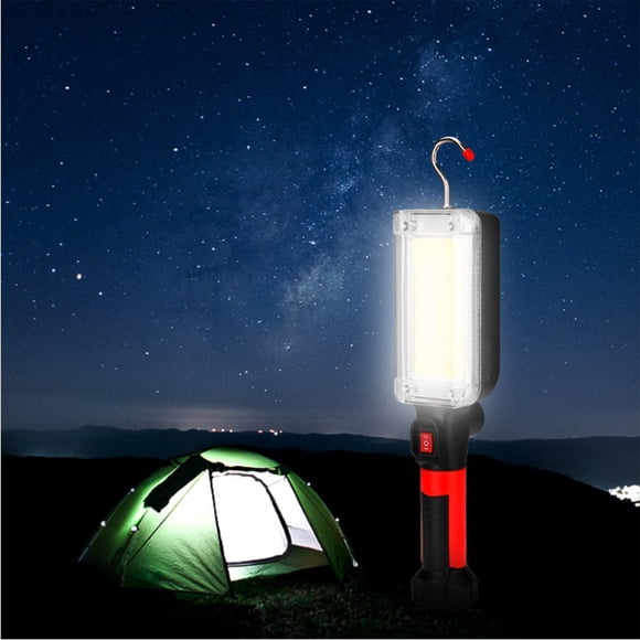 LED Work Light Outdoor Portable Magnetic Flashlight 16 Angle Adjustable Rechargeable 2 Mode Brightness Check Light with Hook and Lighting for Car Service