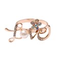 thumbnail image 3 of Série de la Saint-Valentin Anneau de Serviette Rose Plaqué Or - Or (: 5*4cm), 3 of 12