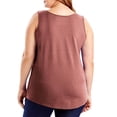 thumbnail image 4 of Débardeurs d'Été pour Femmes Grande Taille Confort Sans Manches Hauts Basiques Col Rond Tuniques Athlétiques Amples Décontractés Maillots de Corps Rouge, 5TG, 4 of 6