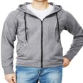 thumbnail image 1 of Men Hoodie  Long Sleeve Hooded Solid Fall Zip-up Sweatshirt Jacket for Cual Daily, 1 of 5